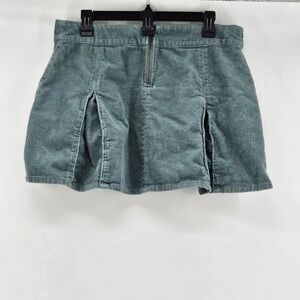 Y2K Corduroy Cargo Mini Skirt Festival Indie Sleaze Med Streetwear